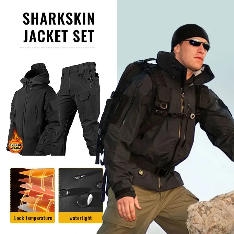 Winter Clothing Hiking - Heren Dikker Softshell Winter Werk Haaienhuid
