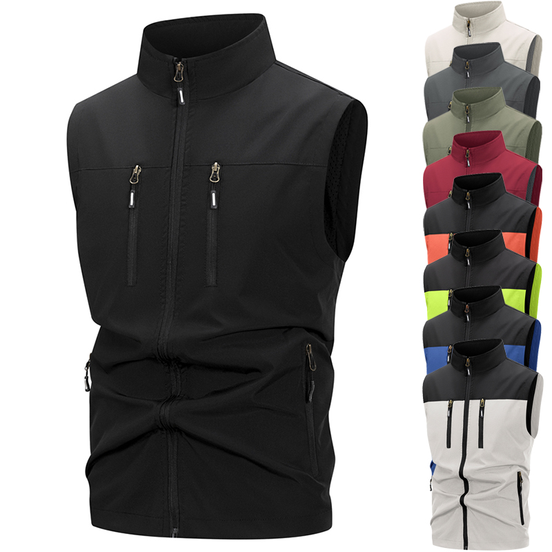 Winter Clothing Hiking - Lichtgewicht softshell-vest voor heren met ritszakken